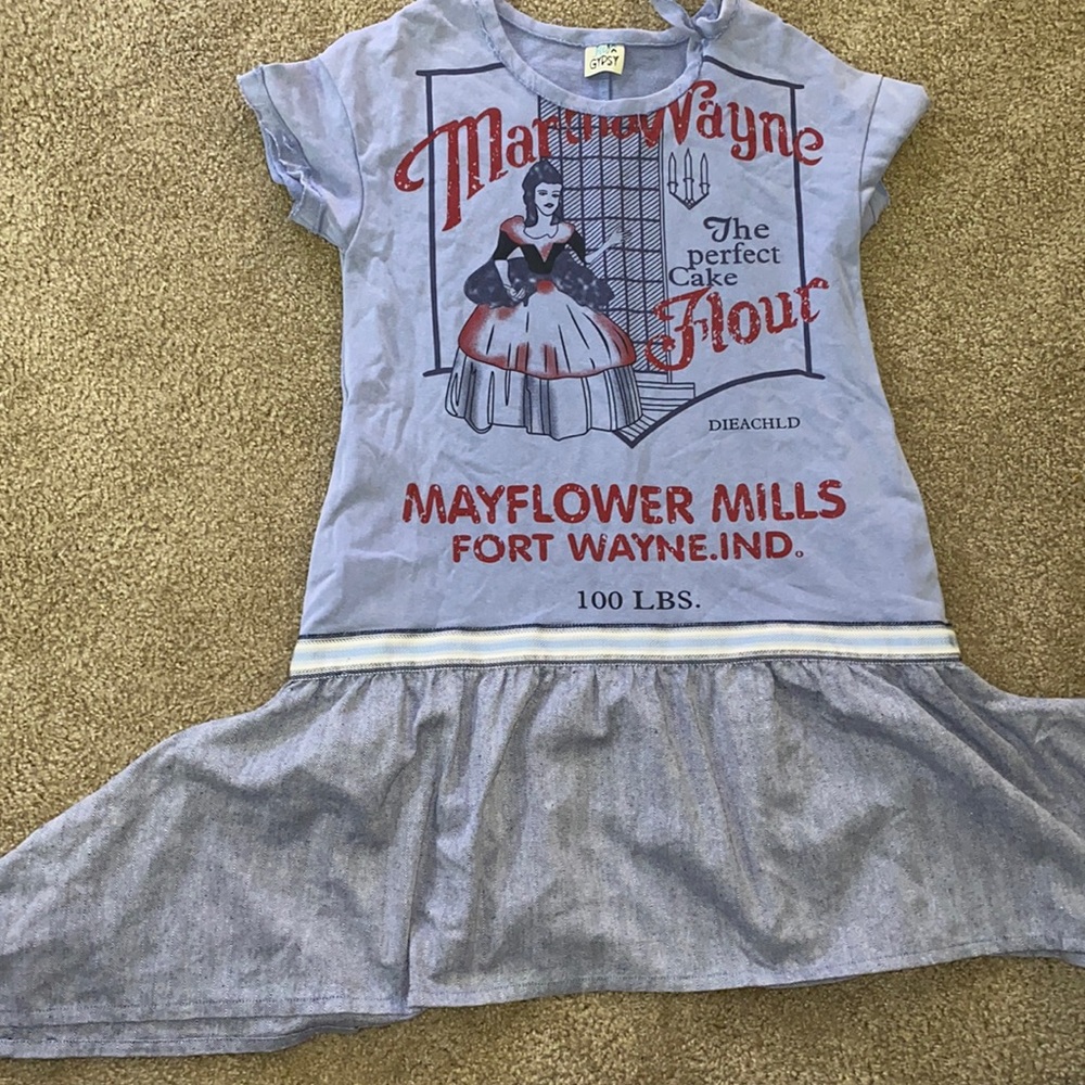 Jaded Gypsy Mayflower Mills Graphic Blue Women’s Dress